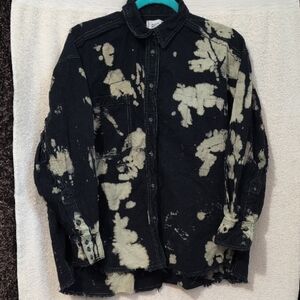BDG Black and Cream Patterned Shirt